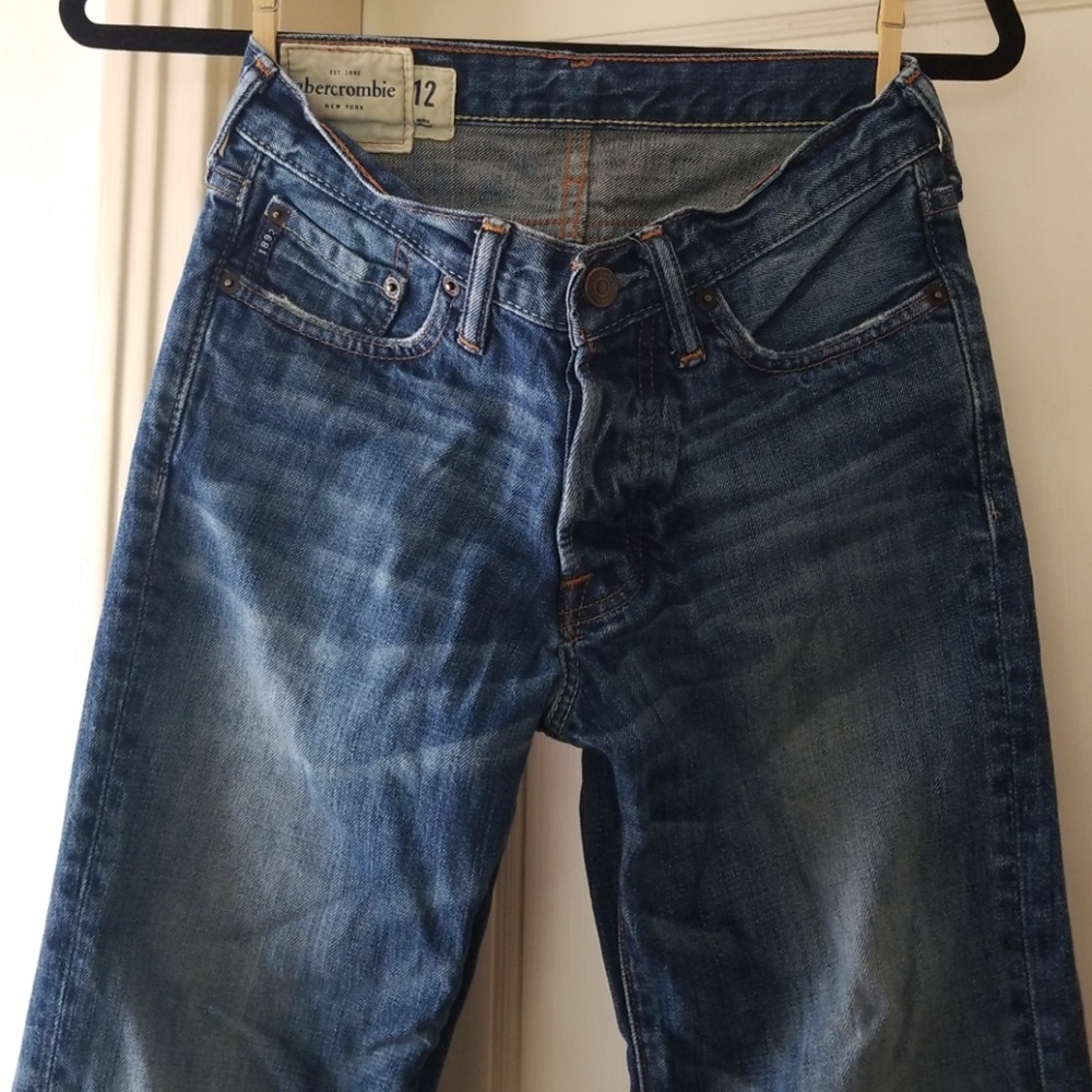 Abercrombie Boys Size 12 Distressed Jeans